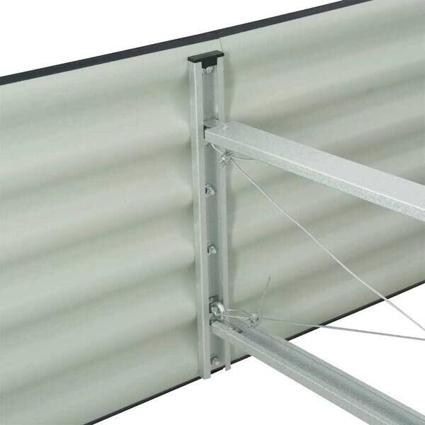 Garten-Hochbeet grau Stahl B/H/L: ca. 80x44x240 cm
