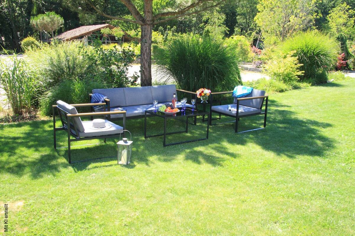Acamp Gartensitzgruppe Space anthrazit Stahl