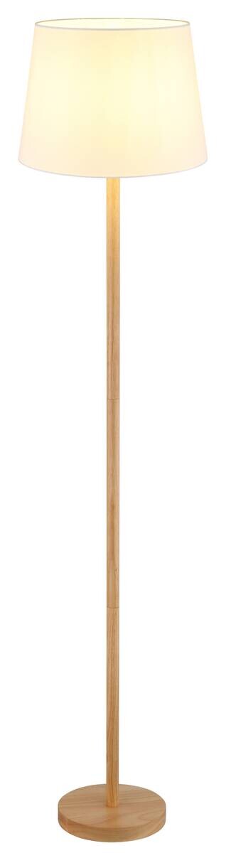 GLOBO Stehlampe JORIS 40100146 weiß schwarz braun Metall Textil H/D: ca. 151x35 cm 1 Brennstellen