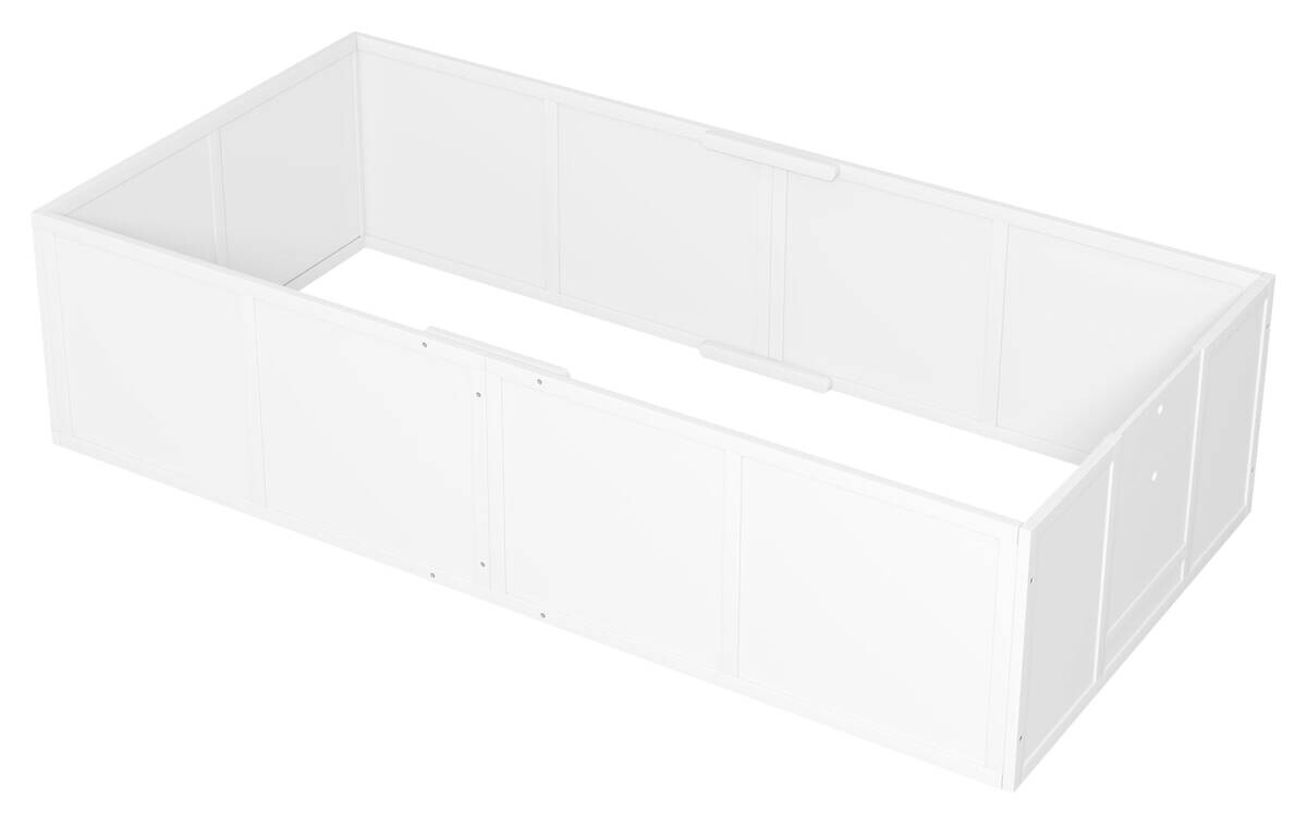 PawHut Wurfkiste für Welpen weiß MDF B/H/L: ca. 96x48x196 cm