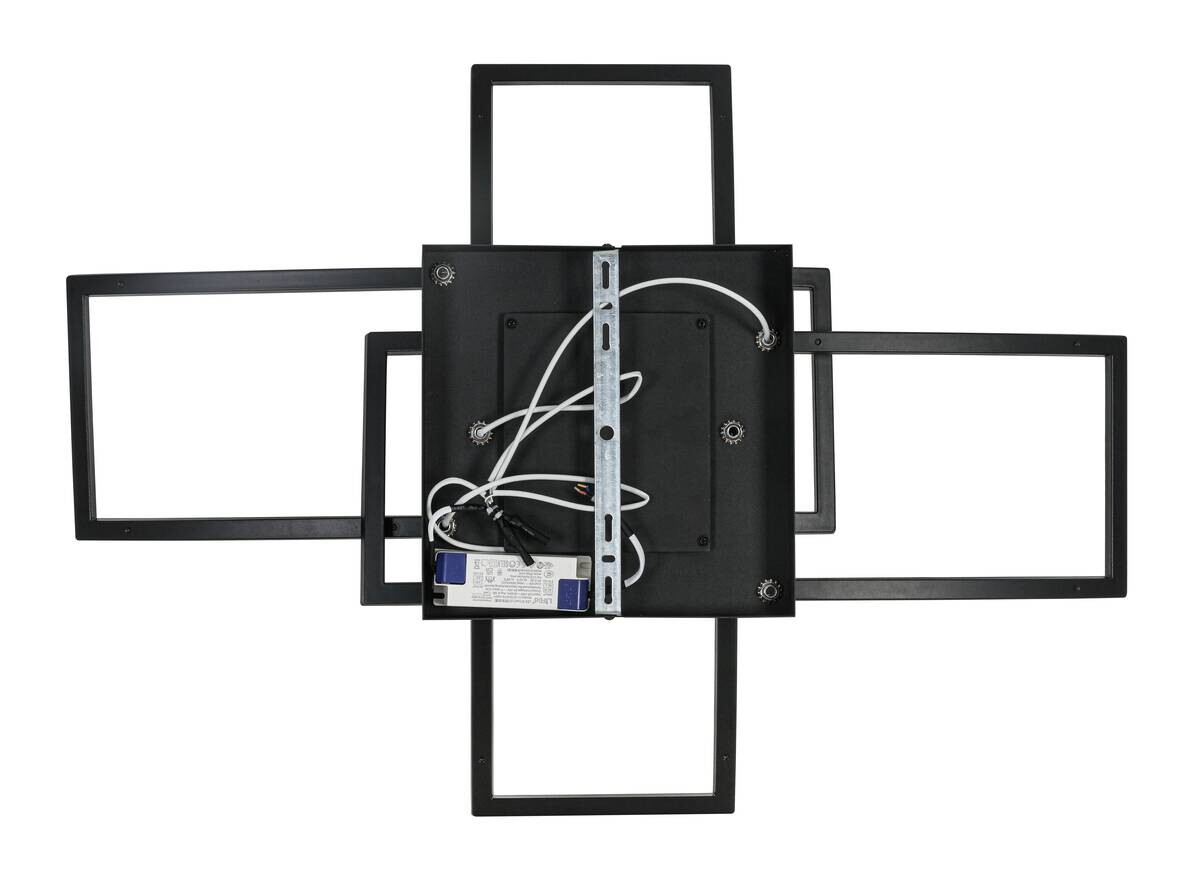 Nolo LED-Deckenleuchte Curve schwarz Metall B/H/L: ca. 59x15x82 cm