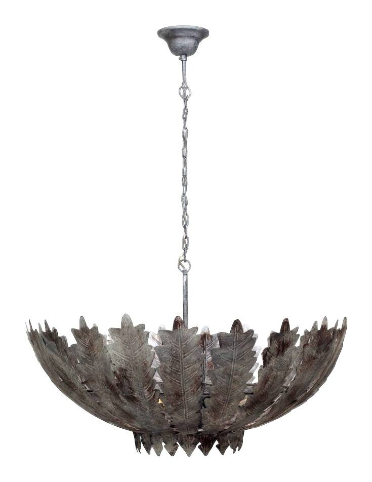 Kayoom Pendelleuchte Autumn Leaves Small silber Eisen B/H/L: ca. 48x23x48 cm E27 1 Brennstellen