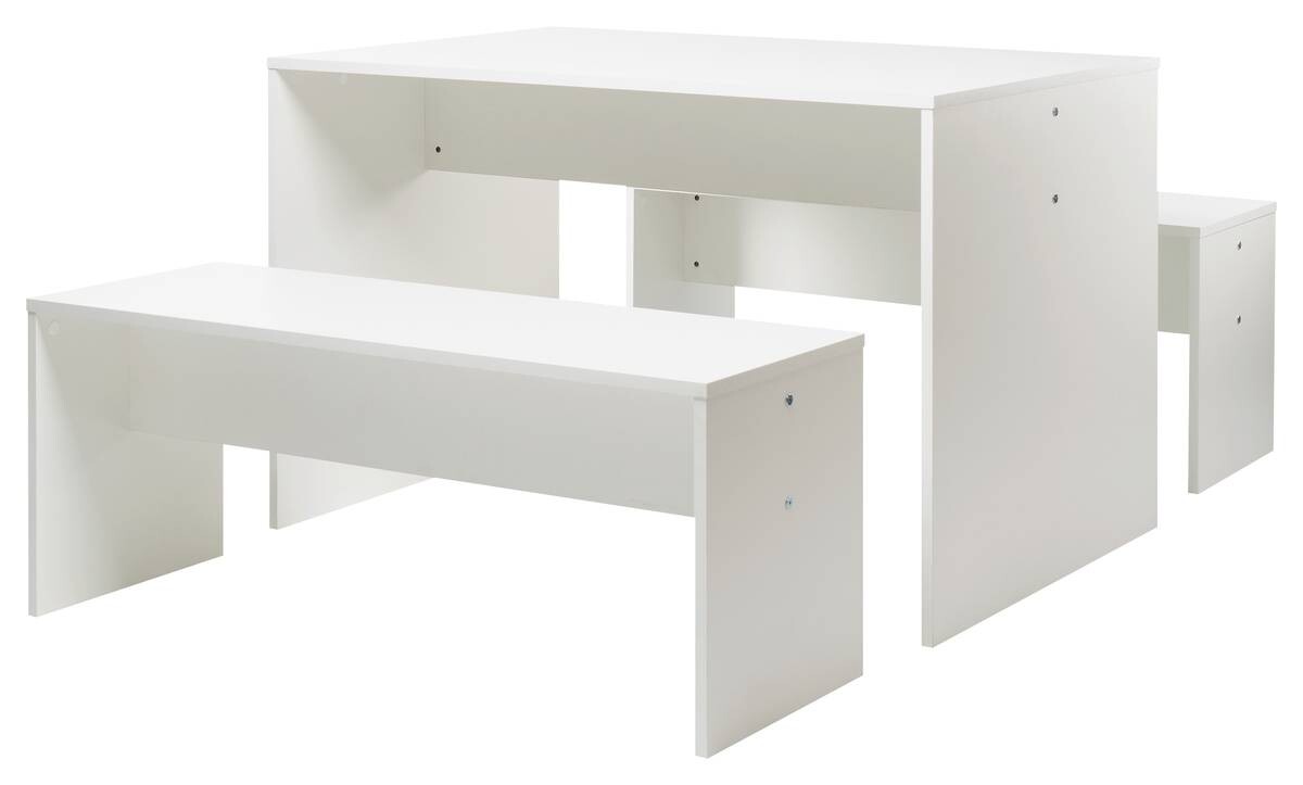 Tischgruppe Berlin weiß Holzwerkstoff B/H/T: ca. 118x76x78 cm