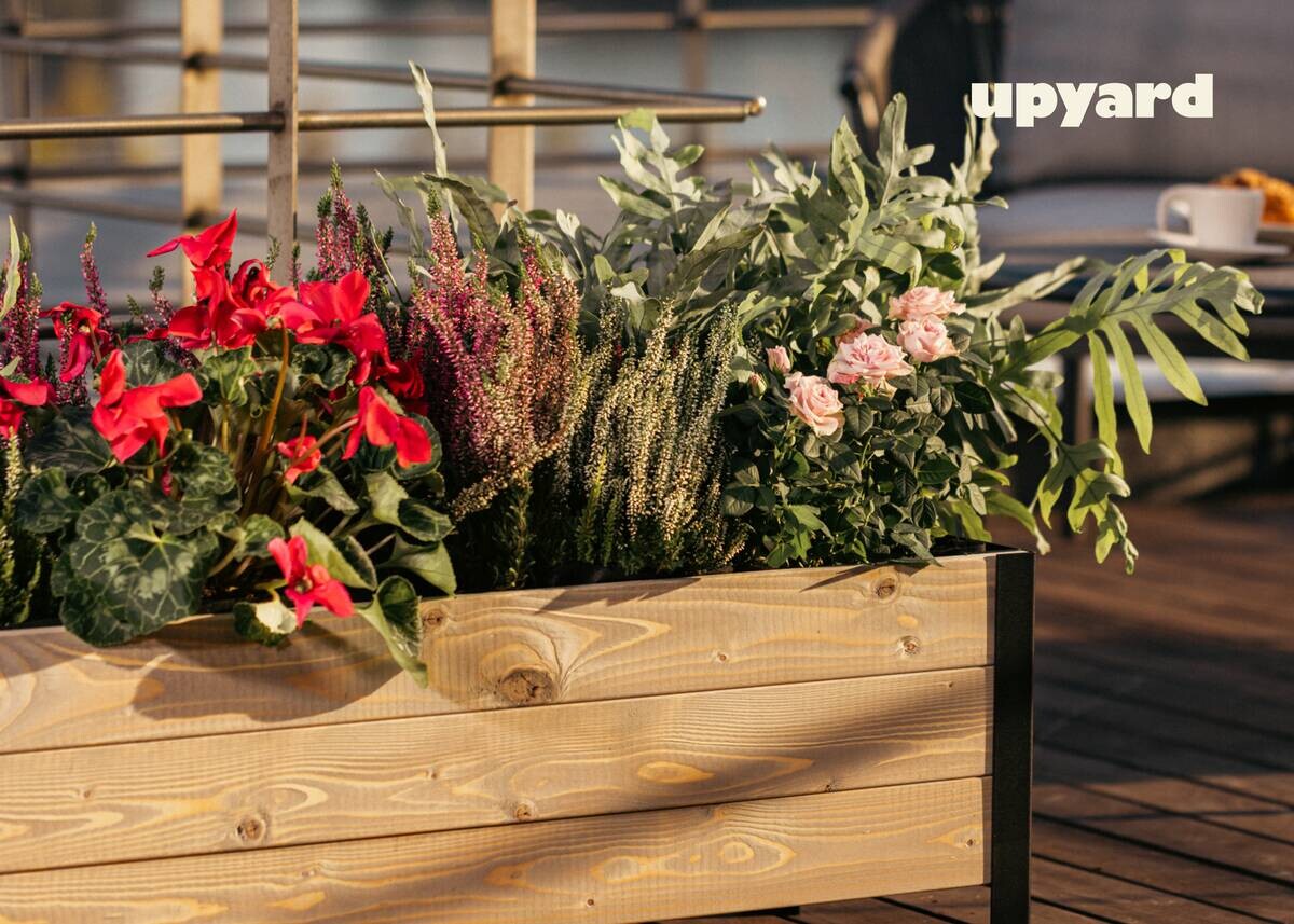 UPYARD Hochbeet MODERN grau Holz B/H/L: ca. 36x32x78 cm