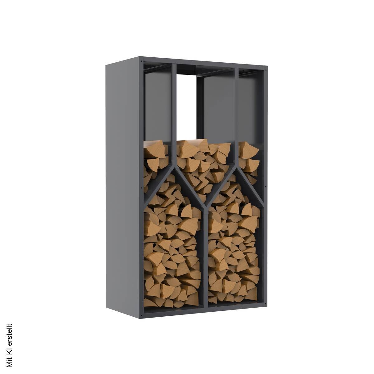 Westmann Kaminholzregal Castra anthrazit B/H/L: ca. 95x160x50 cm
