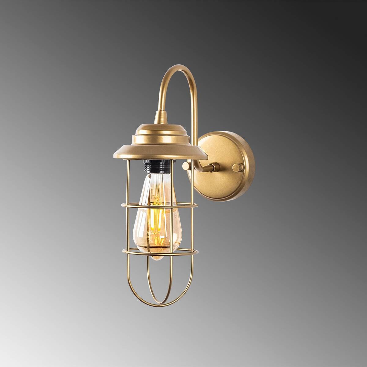 Opviq Wandleuchte gold Metall B/H/L: ca. 25x32x12 cm E27 1 Brennstellen