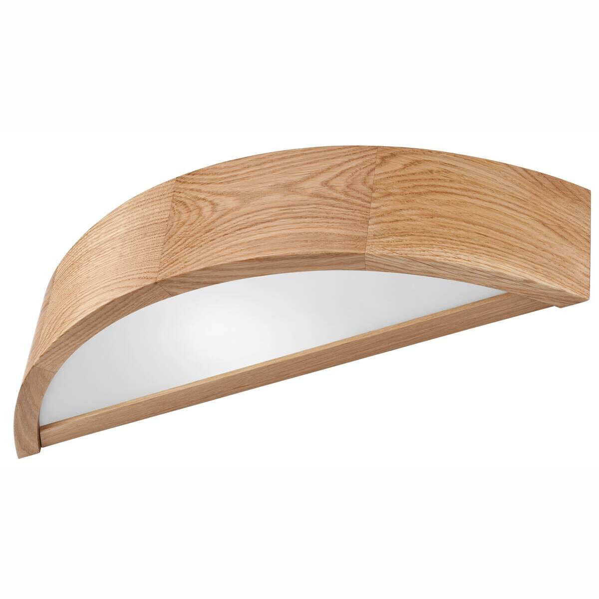 Lamkur Deckenleuchte EVELINE WALL Eiche Glas Holz H/L: ca. 8x40,5 cm E27 1 Brennstellen