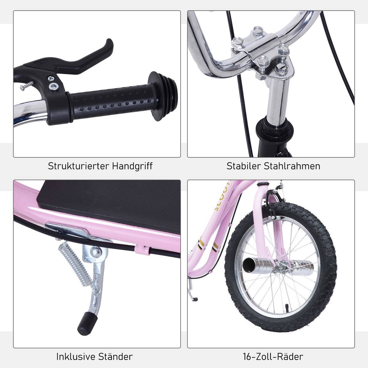 HOMCOM Kinderroller rosa