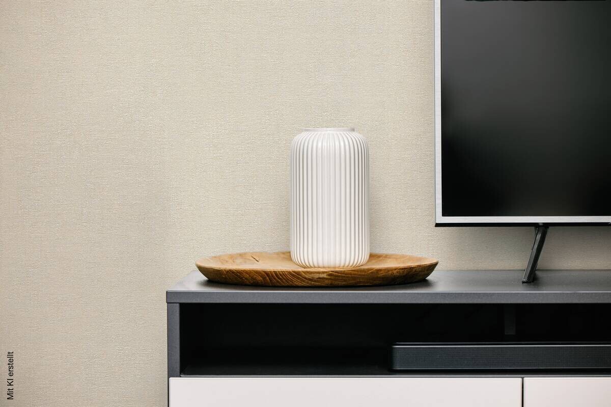 Vliestapete Uni beige B/L: ca. 53x1005 cm