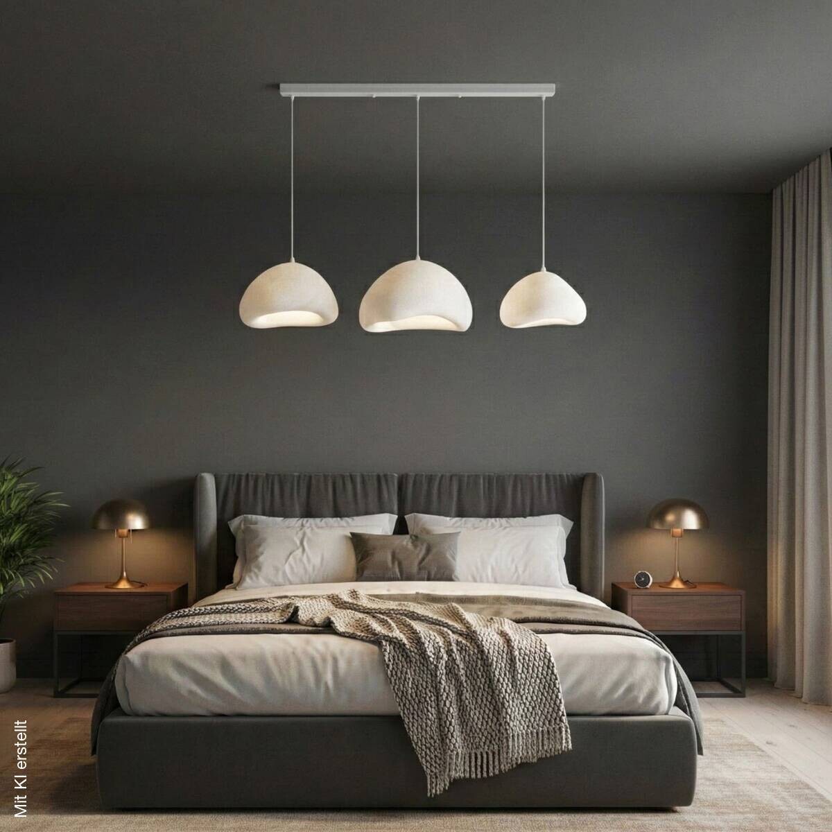 Opviq Pendelleuchte weiß B/H/T: ca. 143x115x50 cm E27 3 Brennstellen