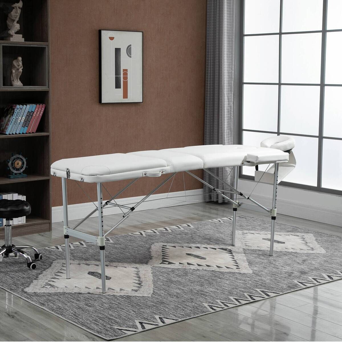 HOMCOM Massageliege weiß PVC B/H/L: ca. 60x215x84 cm