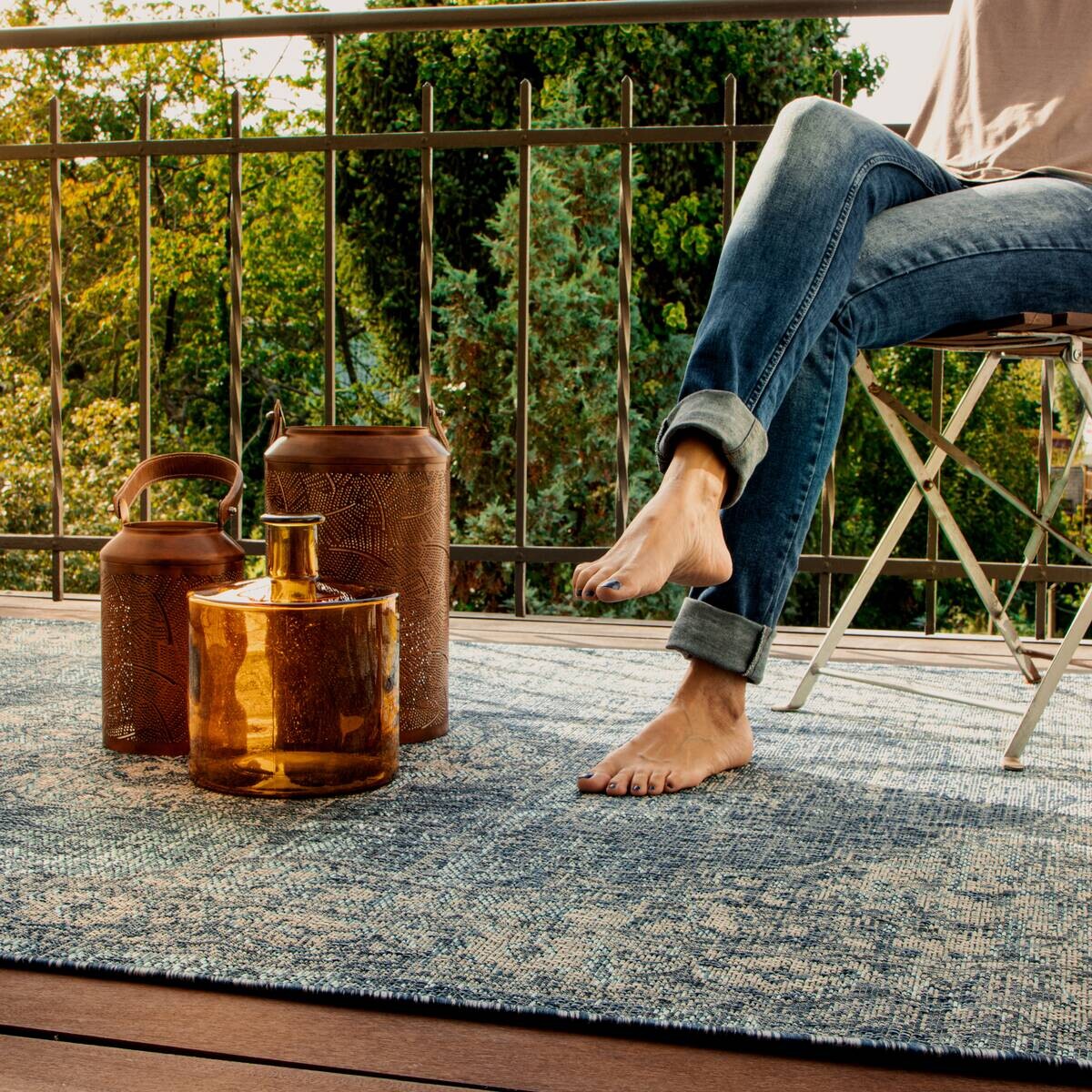 Obsession Teppich My Nordic blau B/L: ca. 120x170 cm