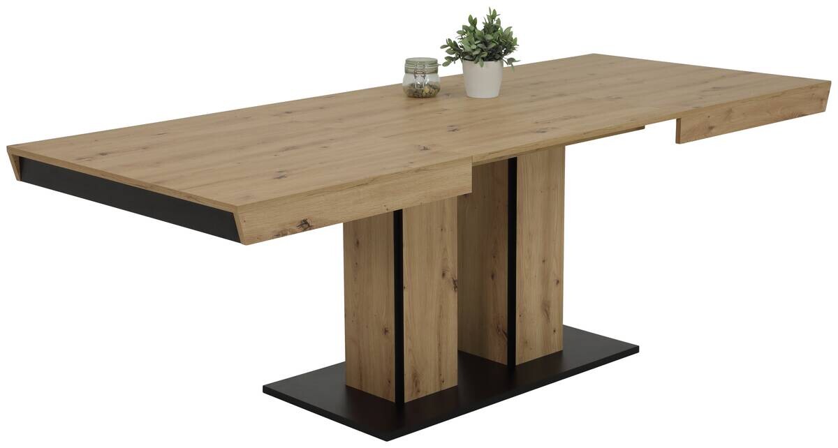 Essgruppe Agnes I grau Eiche Holzwerkstoff B/H/T: ca. 220x76x90 cm