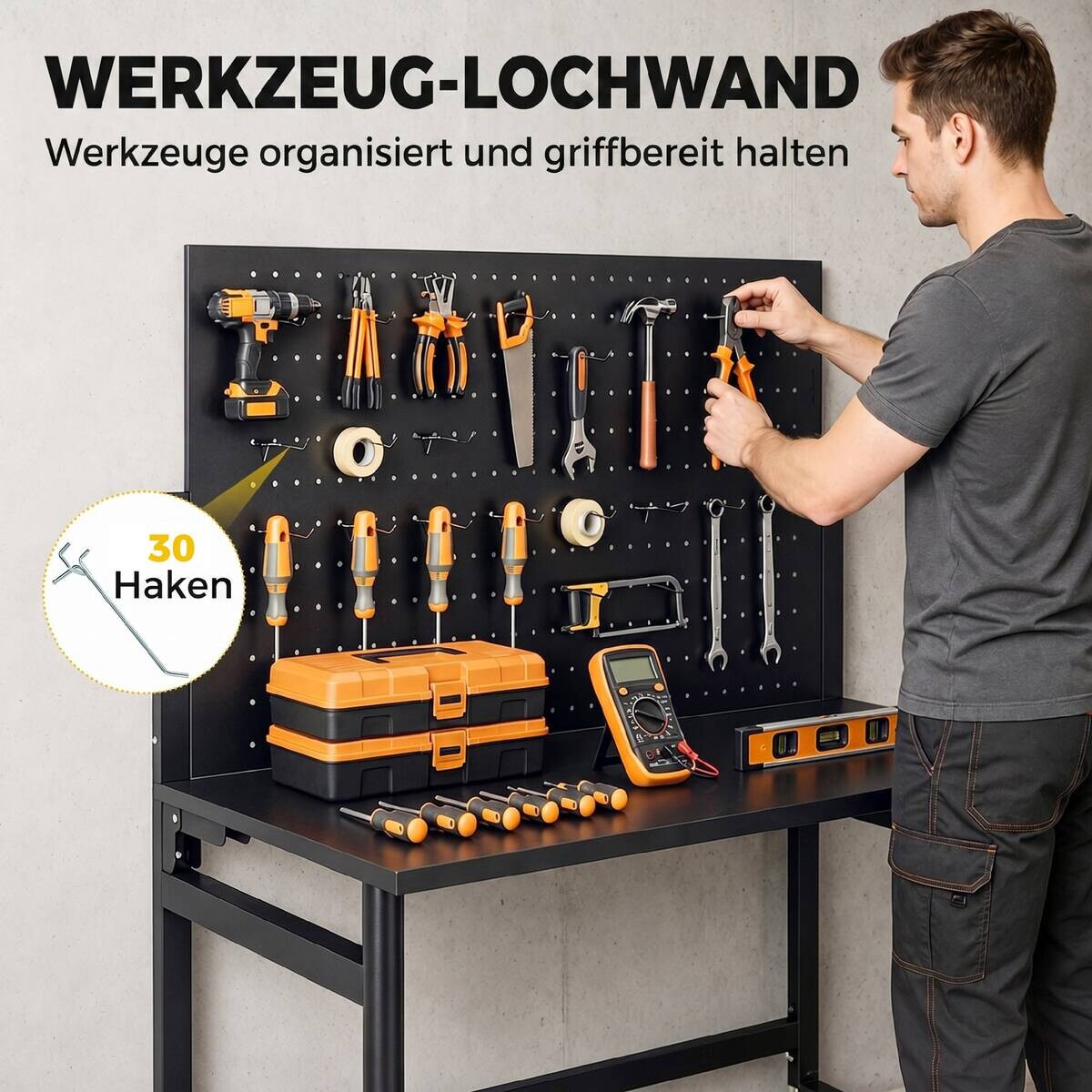 Werkbank B/H/T: ca. 115x143,5x62 cm