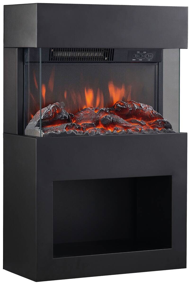 KAMINIO Elektrischer-Kamin HENRI schwarz Metall B/H/T: ca. 48x75x21,7 cm ca. 2000 W