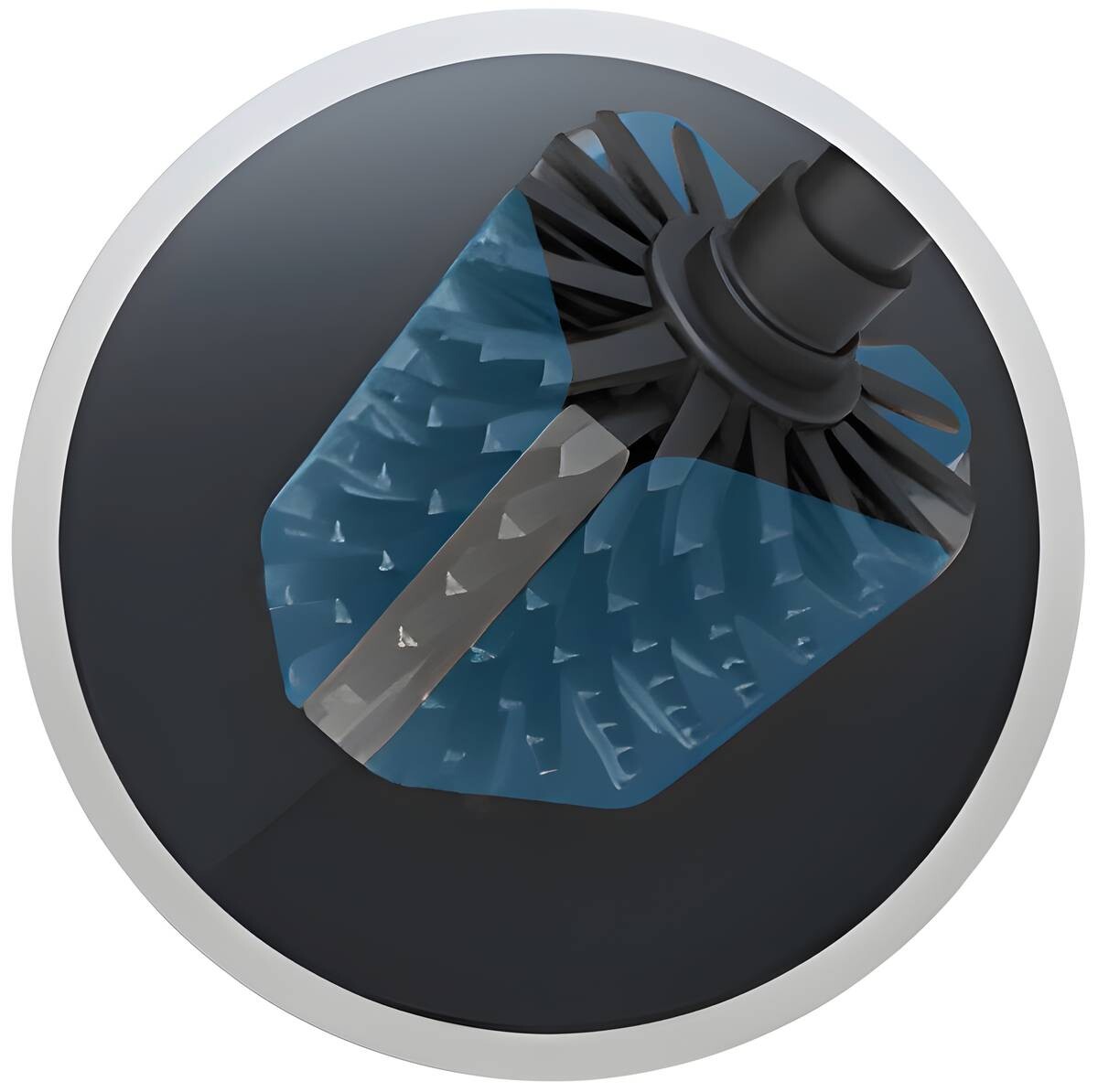 POCOline Stand-WC-Garnitur schwarz Edelstahl