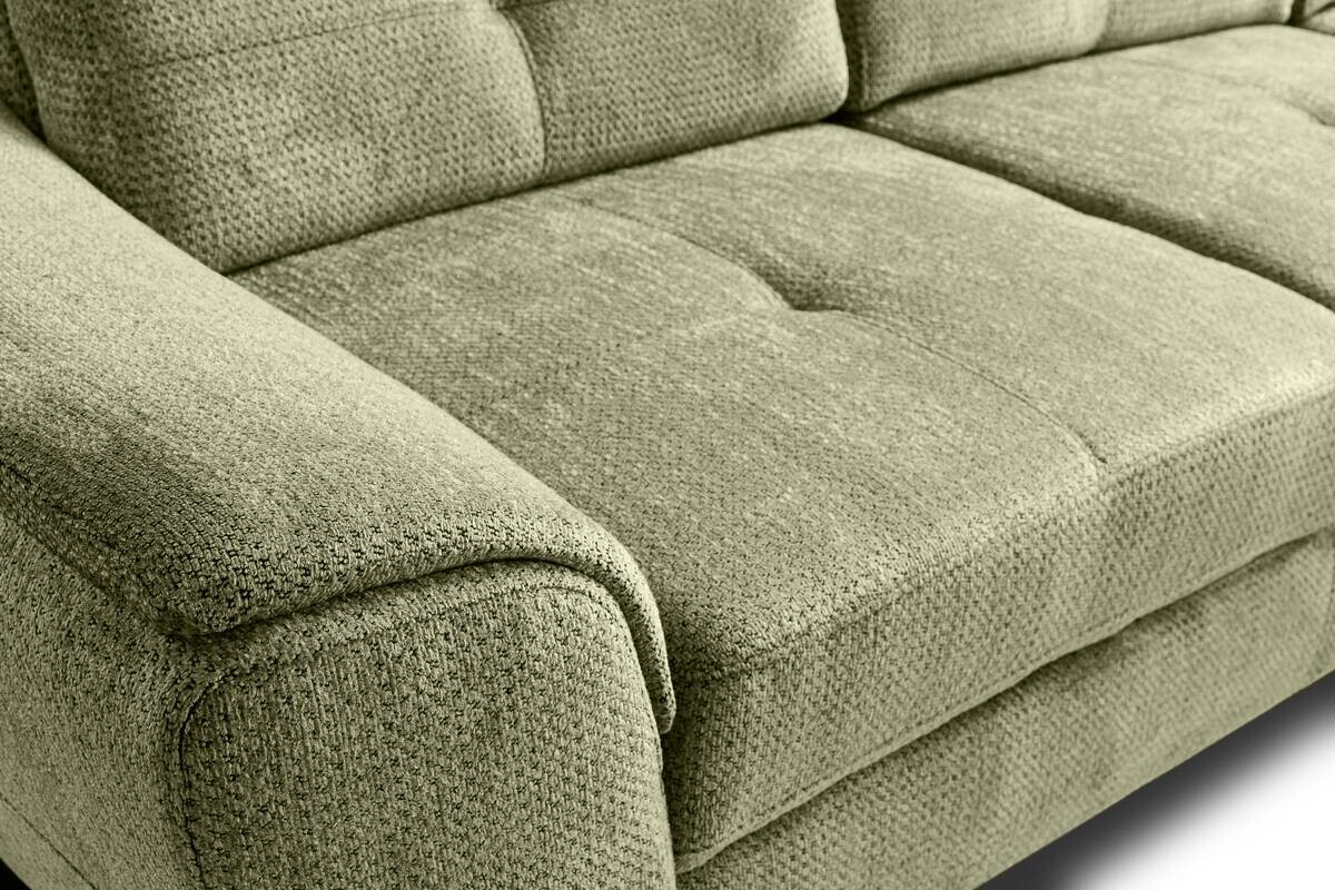 Ecksofa mit Bettfunktion und Bettkasten moosgrün Microfaser B/H/T: ca. 274x82x231 cm