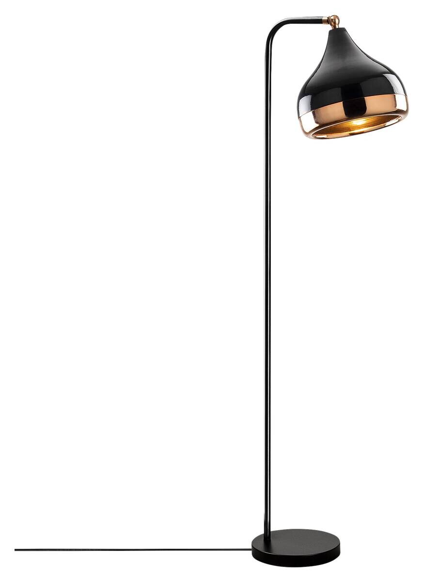 Opviq Stehlampe Yildo Kupfer schwarz Metall B/H/T/L/D: ca. 17x120x17x30x17 cm E27 1 Brennstellen