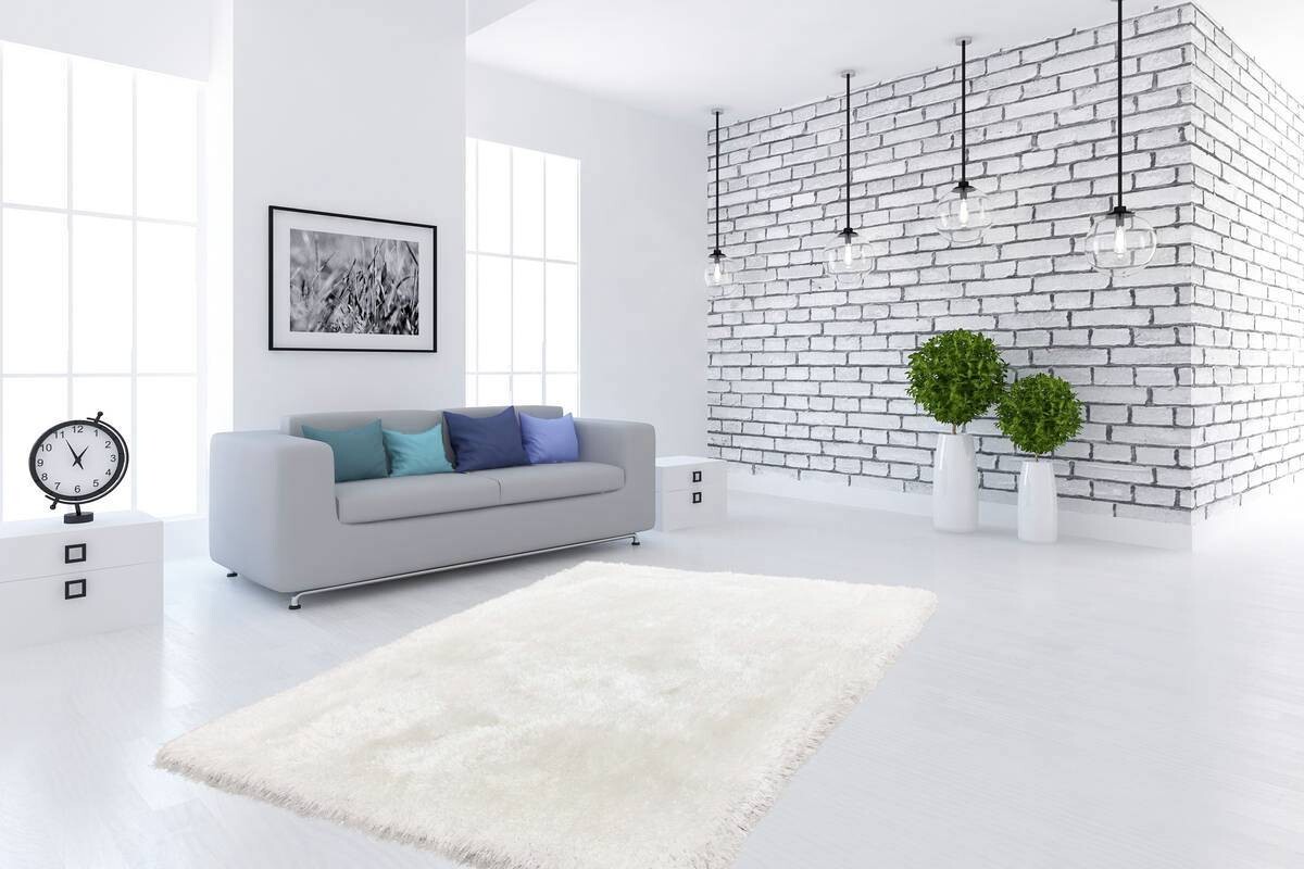 360Living Teppich Cosy weiß B/L: ca. 120x170 cm