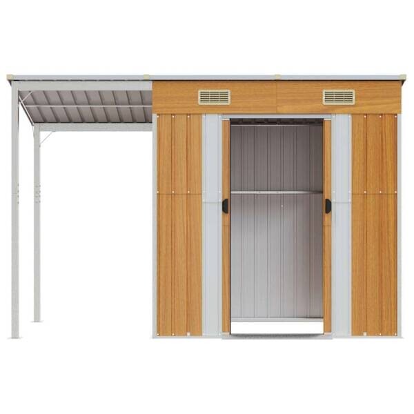 vidaXL Gartenhaus braun B/H/T: ca. 277x181x110,5 cm