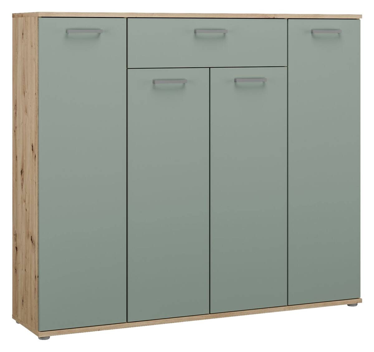 Kommode Eiche Artisan Nachbildung salbei B/H/T: ca. 139x121x35 cm