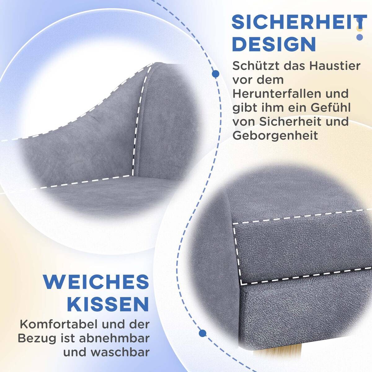 PawHut Hunde-Zubehör grau Polypropylen B/H/L: ca. 58,5x102x42,5 cm