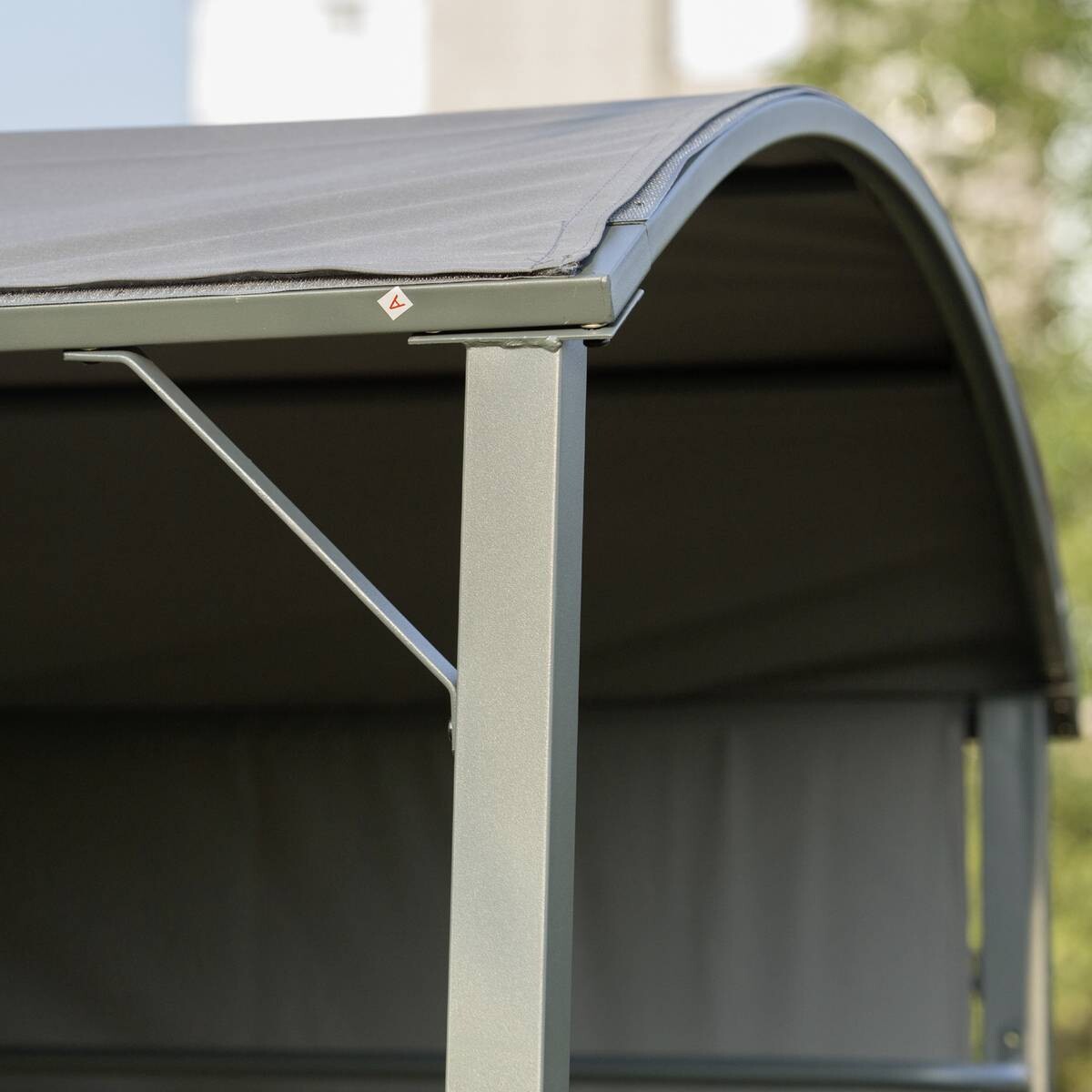 Outsunny Grillpavillon schwarz Metall B/H/L: ca. 138x216x218 cm