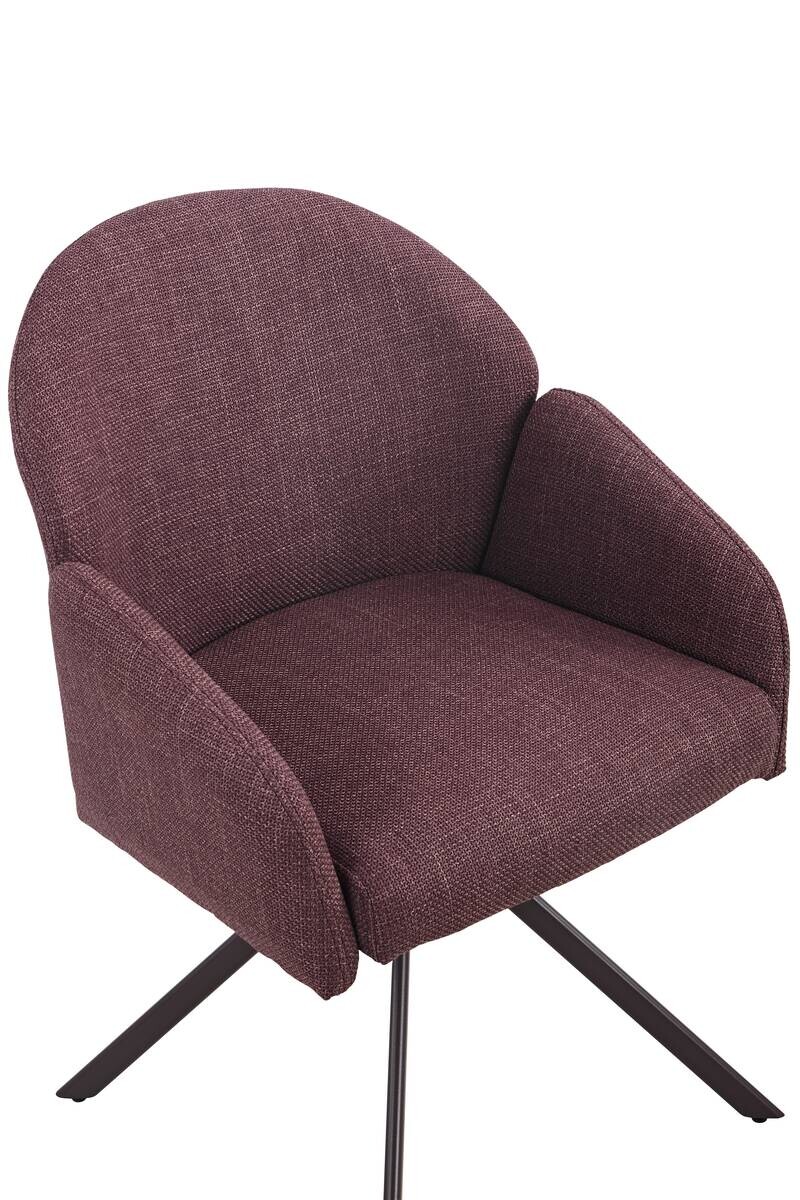 Drehstuhl Holly beere Microfaser Webstoff B/H/T: ca. 57x84x61 cm