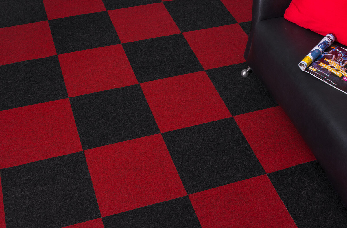 Teppichfliese Filz anthrazit B/L: ca. 40x40 cm pro Stück