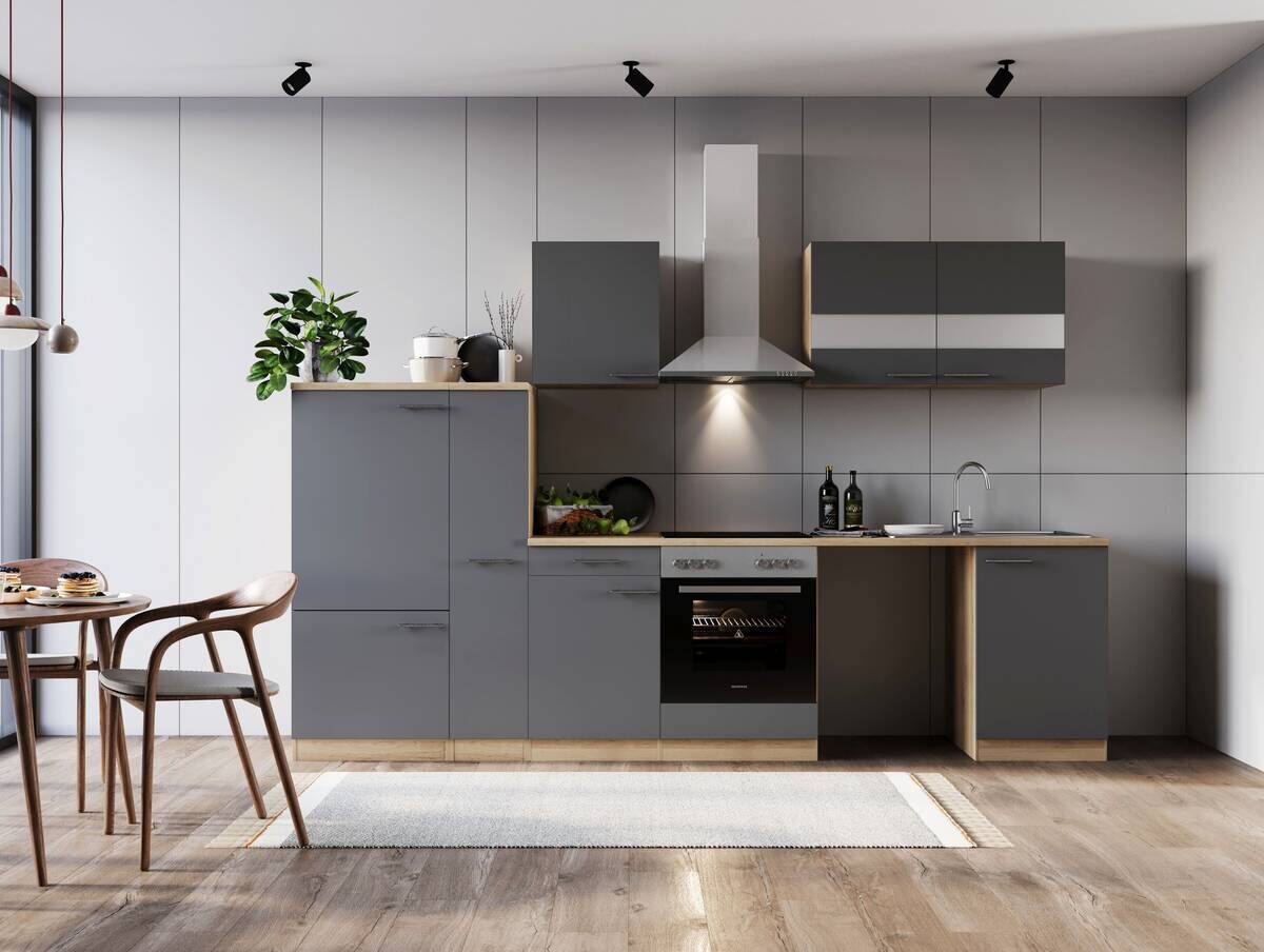 Respekta Küchenblock Merle grau B/H/T: ca. 310x200x60 cm