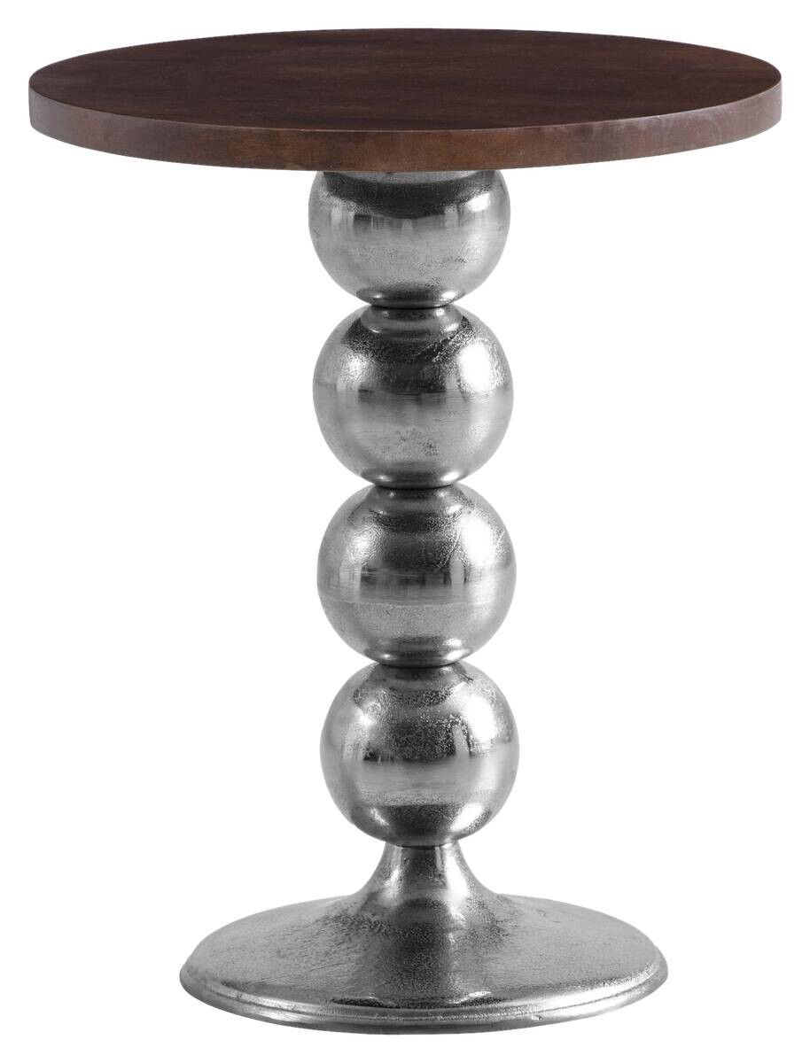 Beistelltisch silber Metall Mango B/H/T: ca. 50x62x50 cm