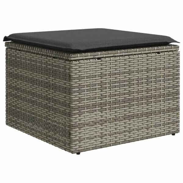 vidaXL Hocker grau Kunststoff B/H/L: ca. 55x37x55 cm