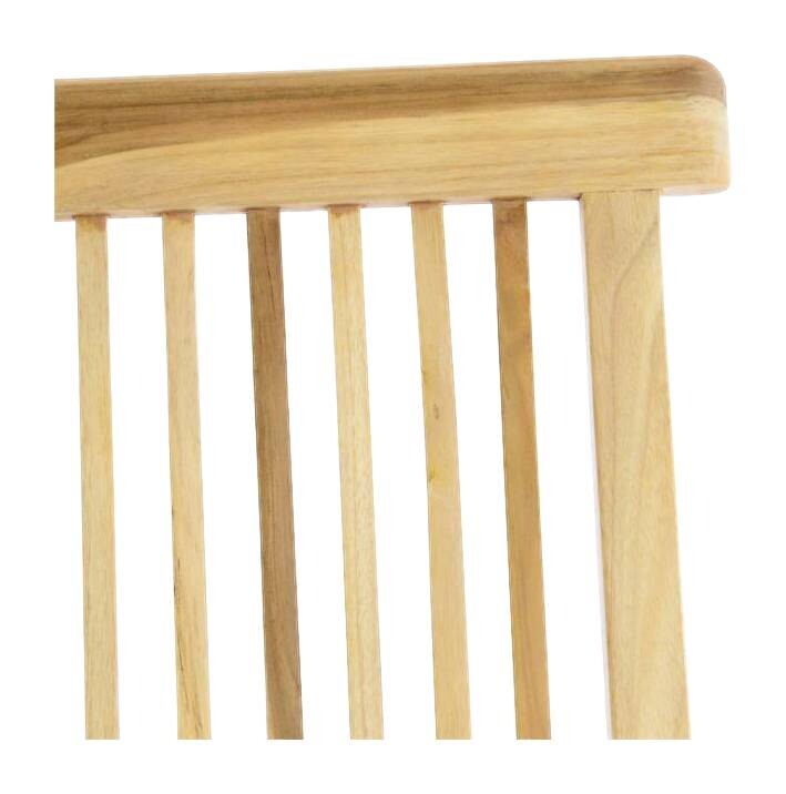 VCM Gartenstuhl 2er Set braun Teakholz B/H/T: ca. 46x89x62 cm