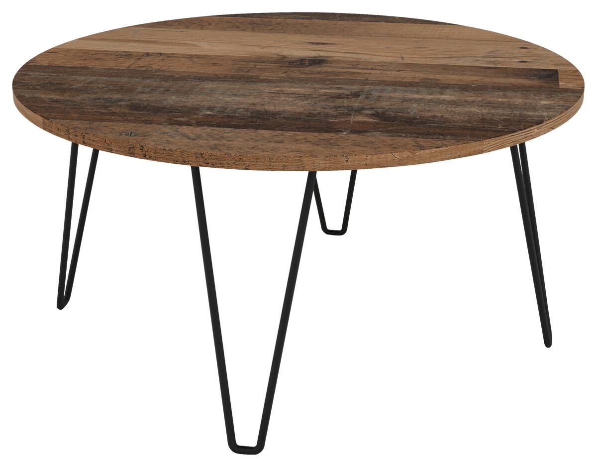 Couchtisch FLAIR Eiche Old Wood Nachbildung schwarz pulverbeschichtet
