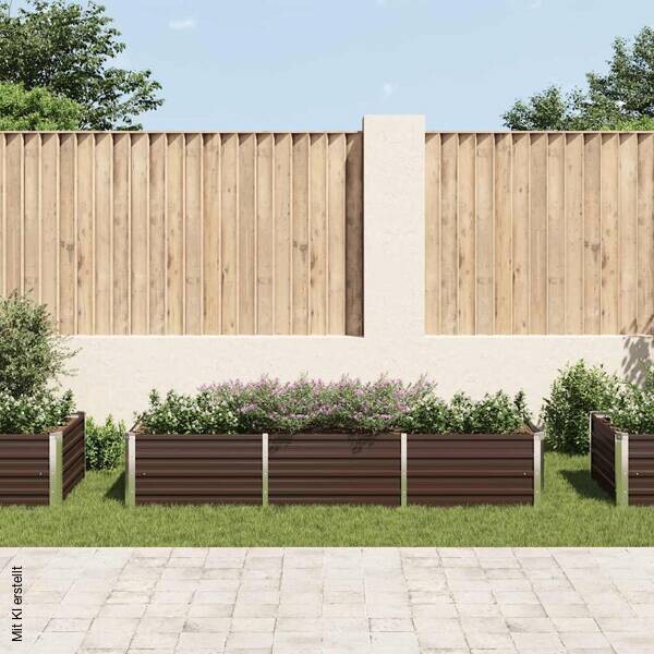 Hochbeet braun Stahl B/H/L: ca. 80x45x240 cm