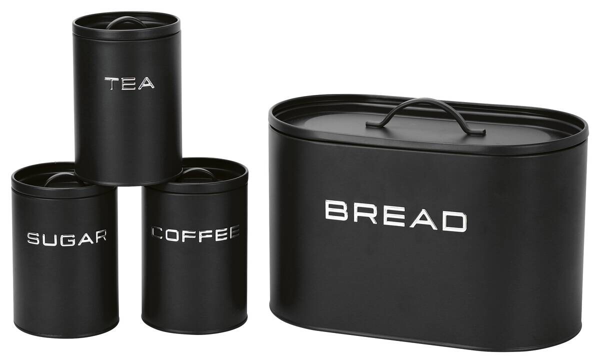 GOURMETmaxx Vorratsdosenset schwarz B/H/L: ca. 18x23x34 cm