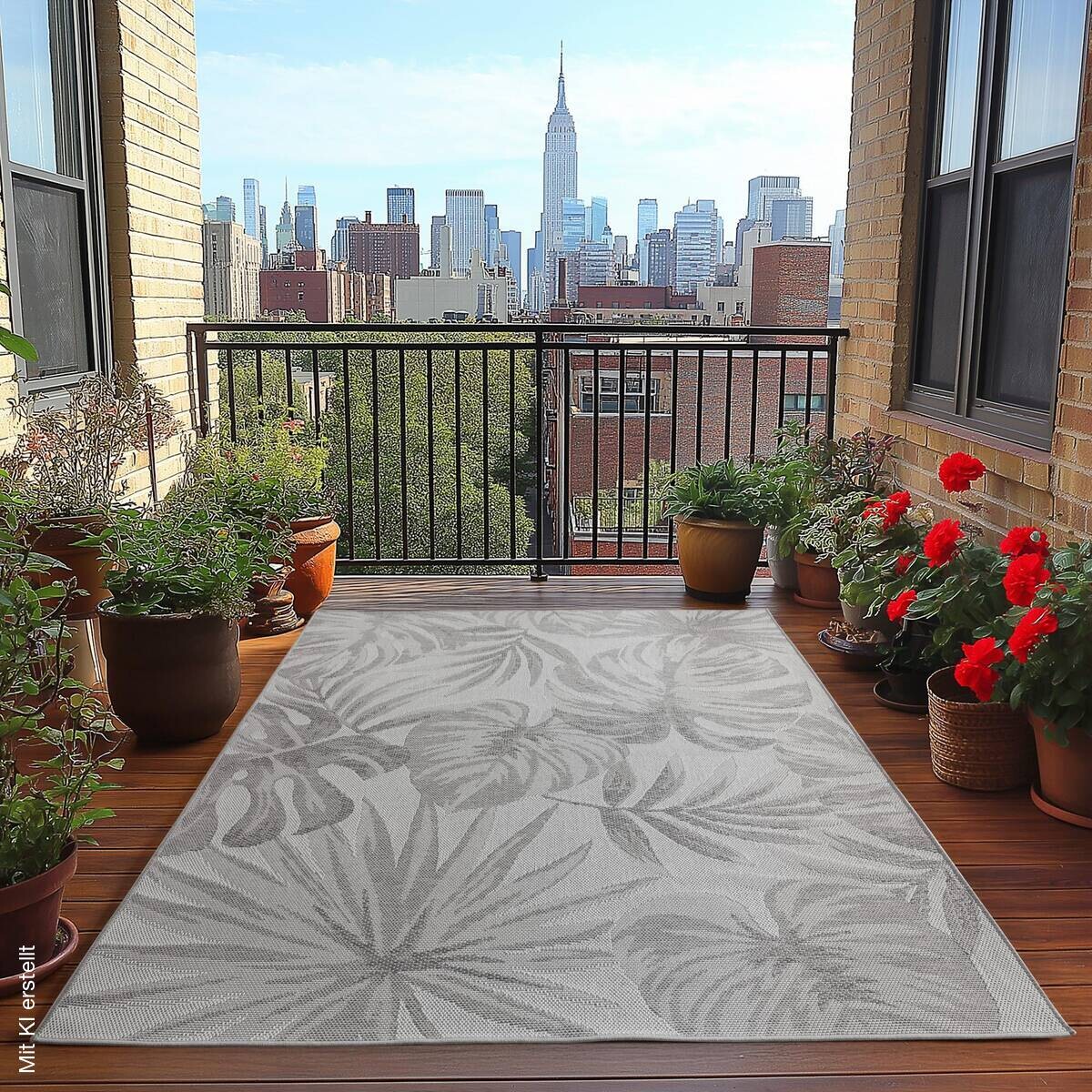 Ayyildiz Outdoorteppich DESERT grau B/L: ca. 160x230 cm