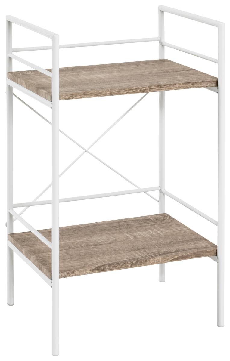 Regal Eiche Nachbildung weiß lackiert MDF B/H/T: ca. 34x62x27 cm