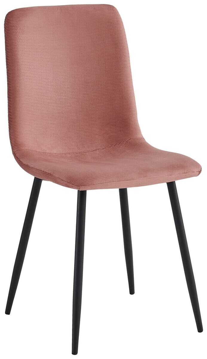 Stuhl Leipzig, 4er-Set altrosa Microfaser B/H/T: ca. 44x92x54 cm