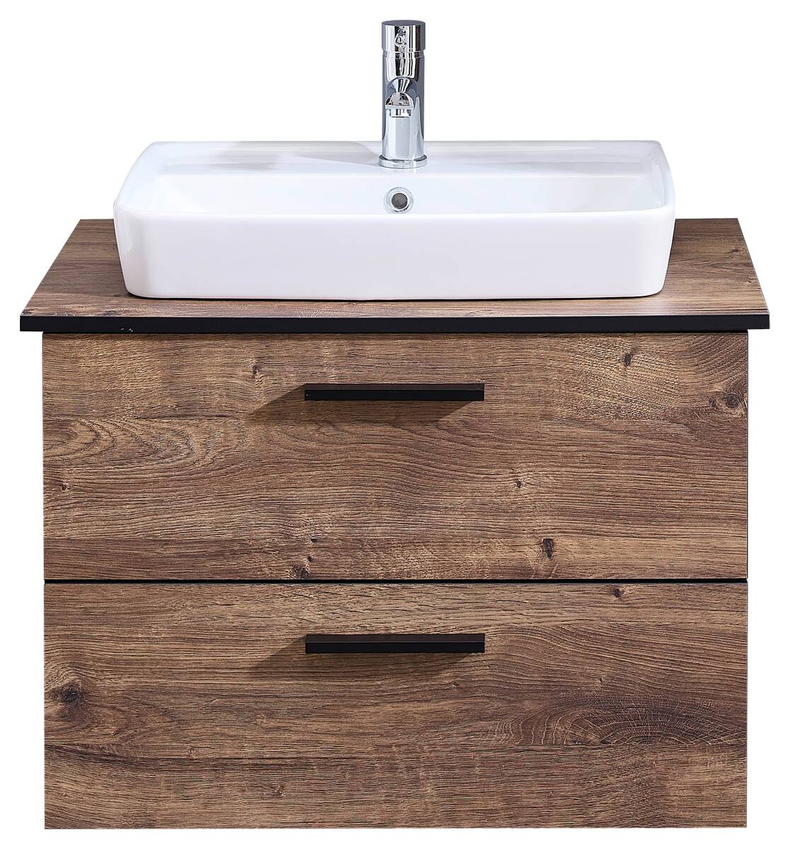 Waschbeckenunterschrank Quickset 374 Eiche Ribeck Nachbildung B/H/T: ca. 73x61,6x44,5 cm