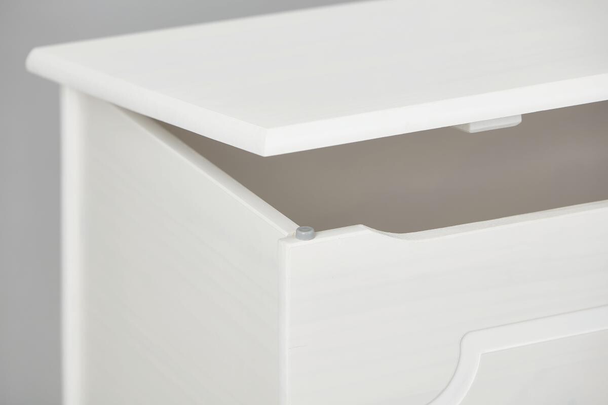 Truhe Emel weiß Kiefer B/H/T: ca. 53x47x89 cm