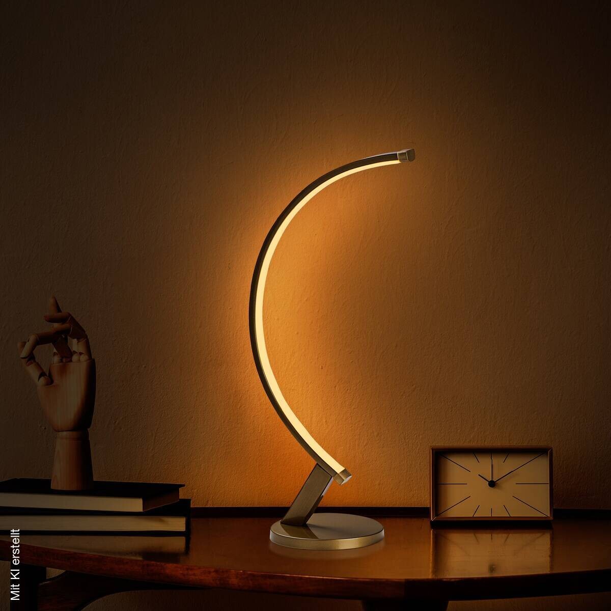 Opviq LED-Tischleuchte gold B/H/T: ca. 13x47x20 cm