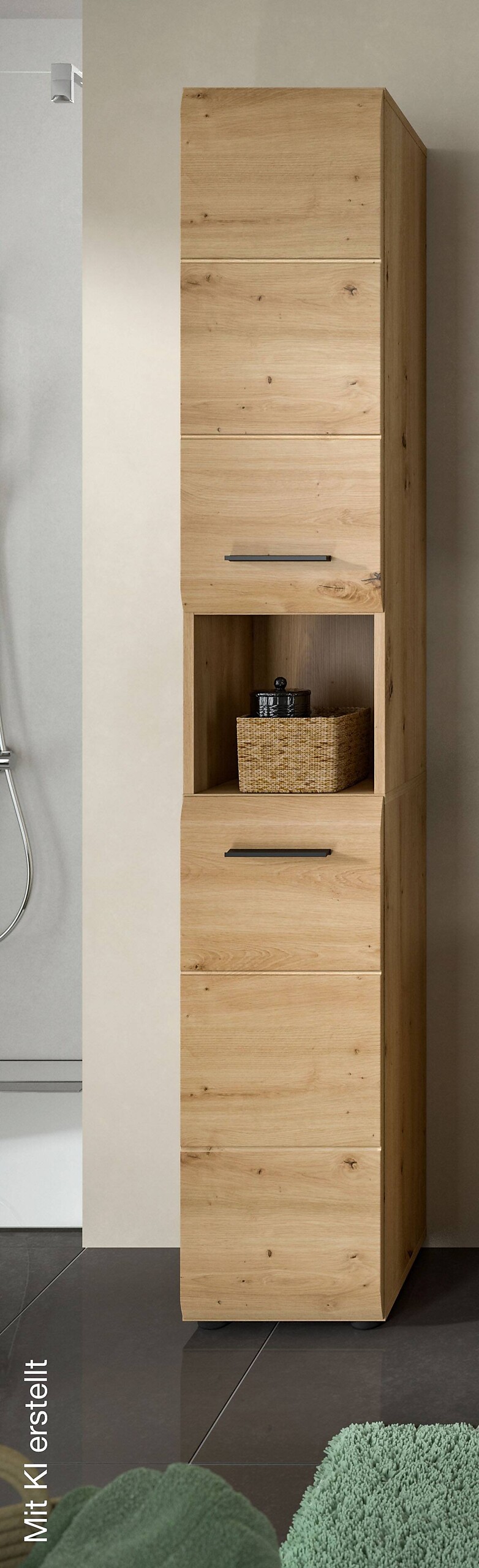 Hochschrank Ice Artisan Oak Nachbildung B/H/T: ca. 30x185x30 cm