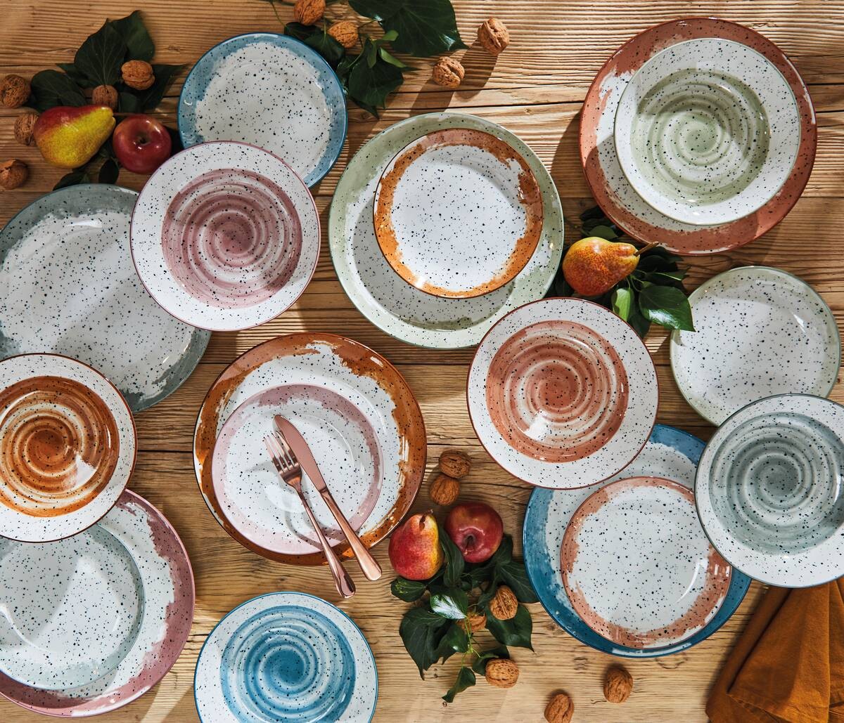 TOGNANA Tafelservice Sienna multicolor Porzellan 18 tlg.