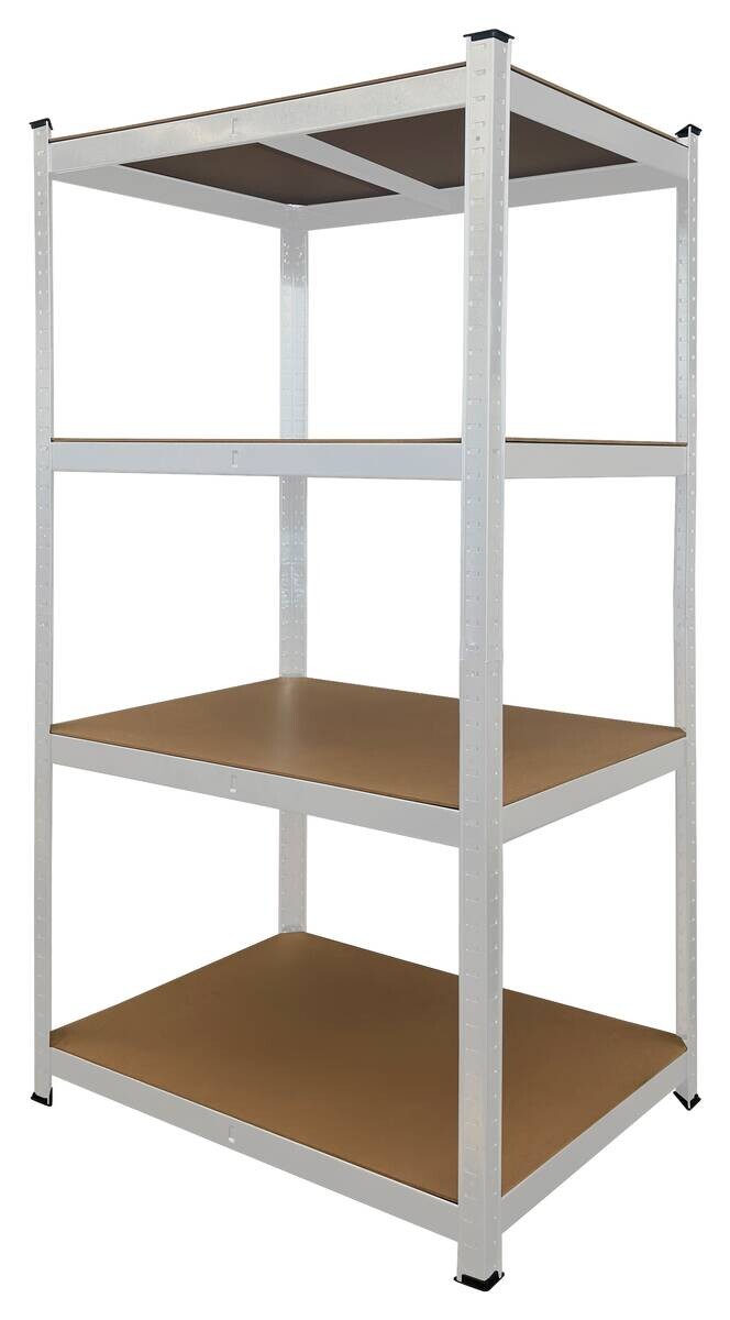 Schwerlaststeckregal weiß B/H/T: ca. 90x160x60 cm