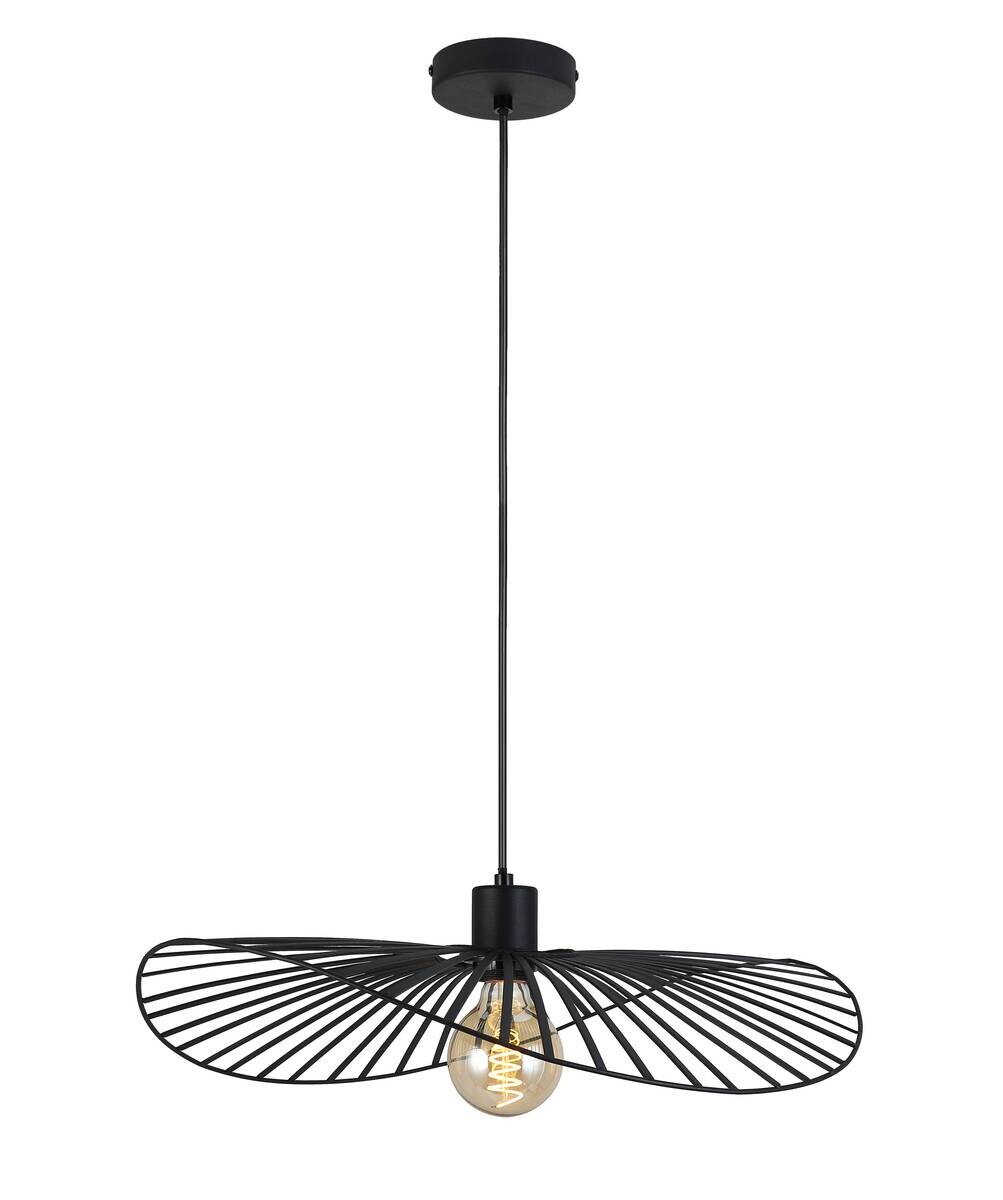 POCOline Pendelleuchte Mabel schwarz Metall H/D: ca. 120x50 cm E27 1 Brennstellen