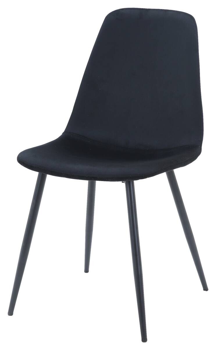 Stuhl Pia schwarz Samt B/H/T: ca. 52,5x86x45 cm
