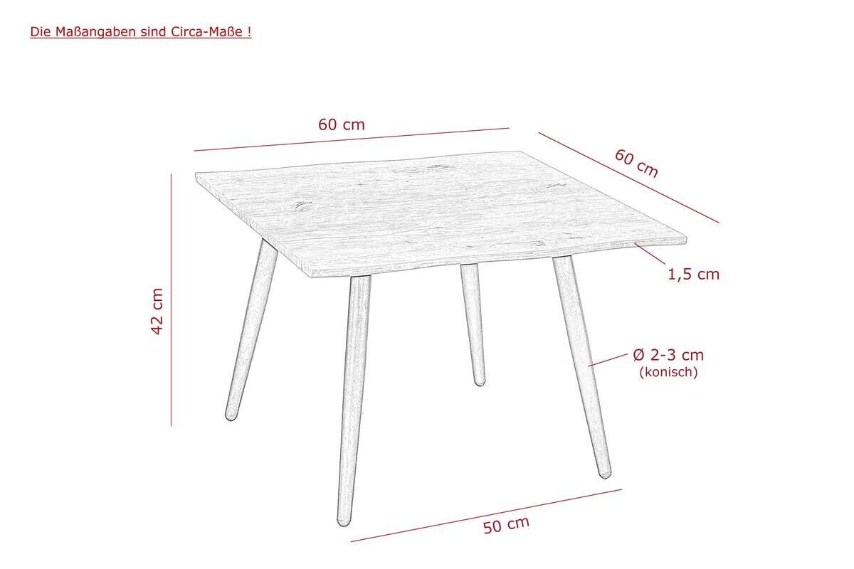 Hela Couchtisch Zürich Eiche Holzwerkstoff B/H/T: ca. 60x42x60 cm