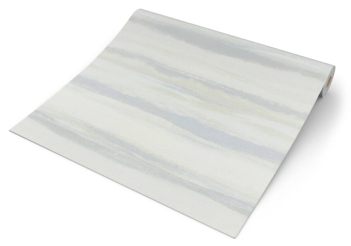 Vliestapete Streifen grau weiß B/L: ca. 53x1005 cm