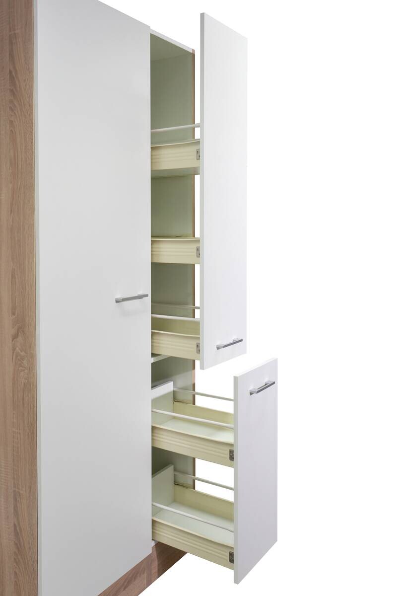 Apothekerschrank Samoa weiß Eiche Nachbildung B/H/T: ca. 30x200x57 cm